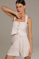 Blusa de Linho Natural Bianca