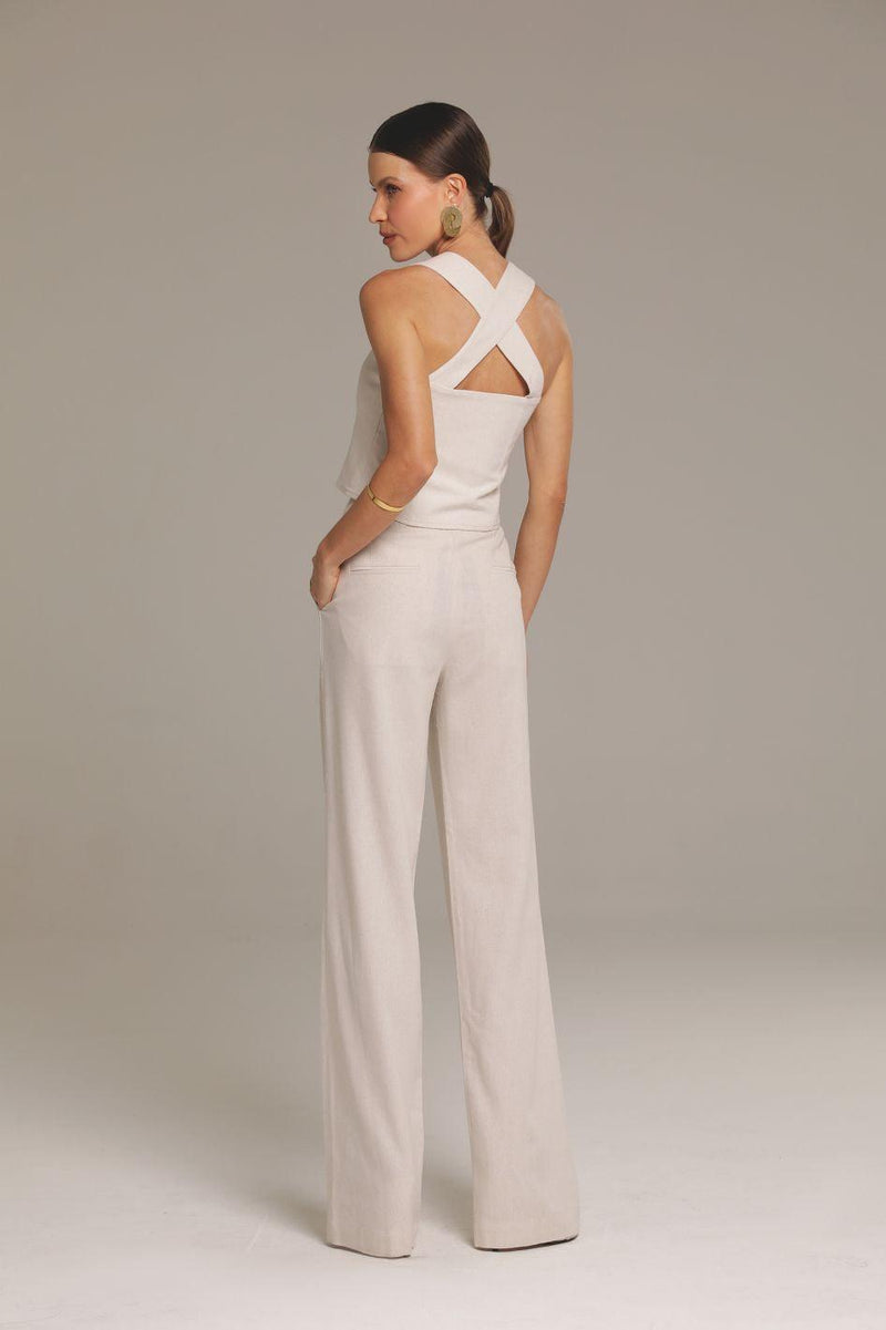 Blusa de Linho Natural Bianca