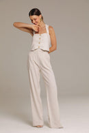 Blusa de Linho Natural Bianca