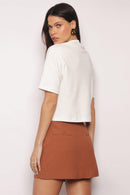 Blusa Em Algodão Egípcio Com Bolso Off Lara