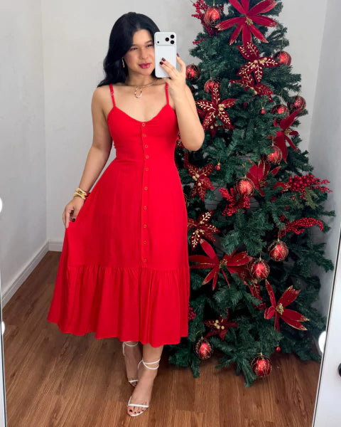 Vestido mídi Lia - COMPRE 1 LEVE 2