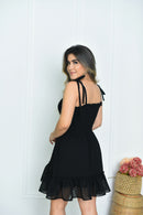 Vestido curto lastex alcinha - B29