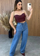 Top Dandara Couro Eco - Cherry